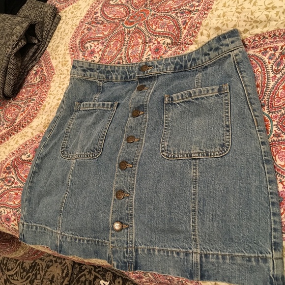 Loft Denim Button-Up Skirt - Picture 3 of 4